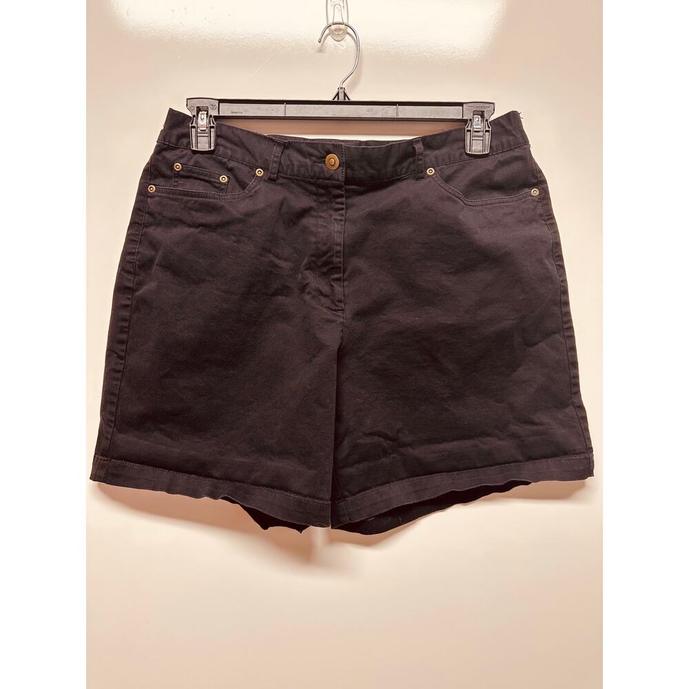 Ruby Rd Women's Black Cotton Blend Shorts Size Medium